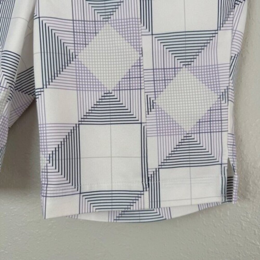 Sunice purple white golf bermuda athletic shorts 4 - Picture 4 of 9
